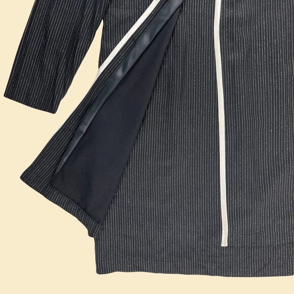 70s black & silver dress w/ built-in jacket by Perceptions by Irene B, size 16 - Picture 6 of 9